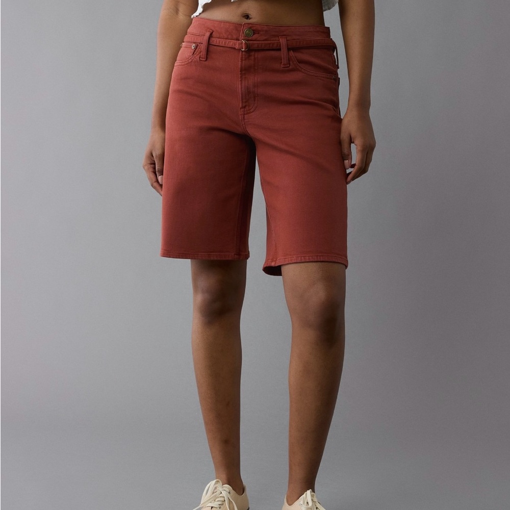 American Eagle Outfitters 11” Stretch Shorts in Brick Red. Like New.